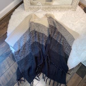 Oversized poncho-perfect for fall/winter/holidays!